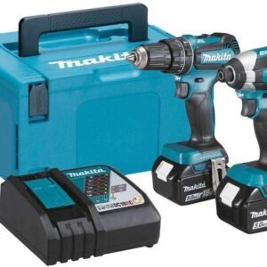 Makita DLX2283TJ combiset - DHP485 18v Boor- en schroefmachine + DTD153 Accu slagschroevendraaier met 5.0Ah accu's