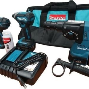 Makita DLX3089T Combiset - DHP482 Klopboormachine + DTD153 Slagschroevendraaier + DHR243 boorhamer 18v