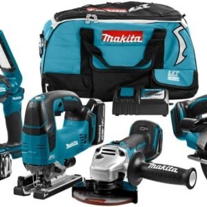 Makita DLX6082T Comboset 18v Li-ion met 3x 5.0Ah accu's - voor (klop)boren, (slag)schroeven, zagen en slijpen