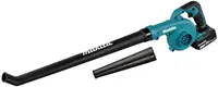 Makita DUB186SFX1 | Accu Blazer | 18V | Verlengde Blaasmond + extra blaasmond | + 3.0Ah accu en oplader