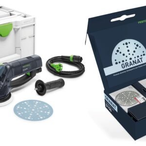 Festool 578181 RO150 FEQ GR-Set P Rotex Allround Excenterschuurmachine + STF D150/48 GR-Set P Granat schuurschijf set
